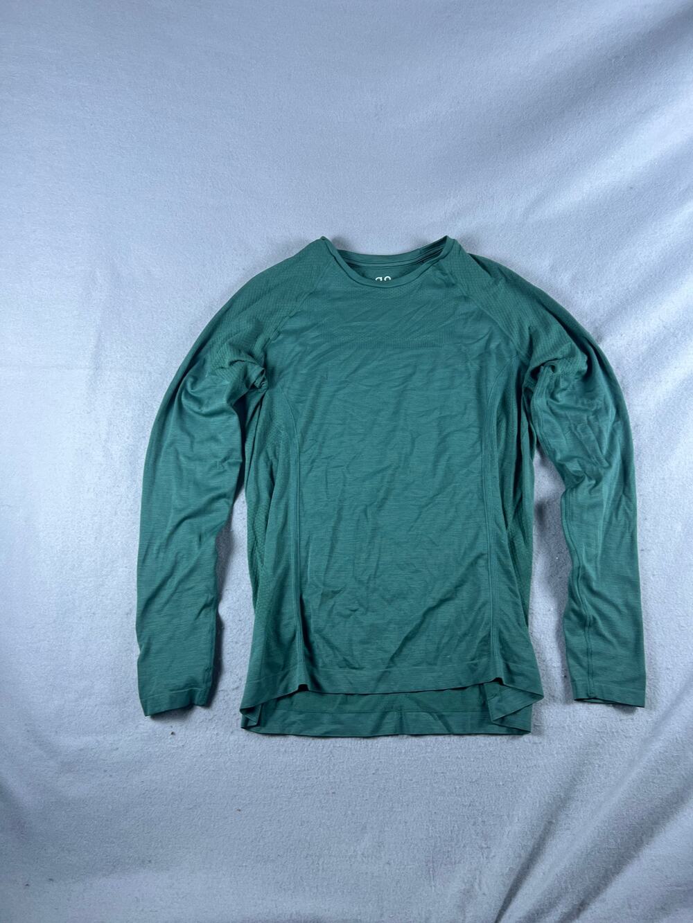 Alo Yoga Athletic Top Mens M Green Raglan Sleeve Seamless Performance Workout